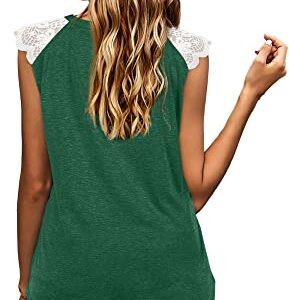 OFEEFAN Tunic Tank Tops for Women to Wear with Leggings Womens Tank Tops Loose Fit Green XL