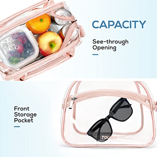 TOURIT Stadium Approved Clear Lunch Bag Transparent Bag with Adjustable Strap Clear Lunch Box for Women Men Work