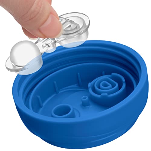 Chicco 7oz. Semi-Soft Trainer with Bite-Resistant Spout and Spill-Free Lid | Removable, Non-Slip Handles | Top-Rack Dishwasher Safe | Easy to Hold Ergonomic Indents | Blue| 6+ months