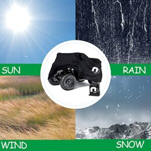 Waterpfoof ATV Cover, Heavy Duty Windproof, Protect 4 Wheelers from Snow Rain & Sun (Black, 102 inch)