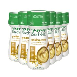 beech-nut infant cereal, corn baby cereal, 8 oz canister (6 pack)