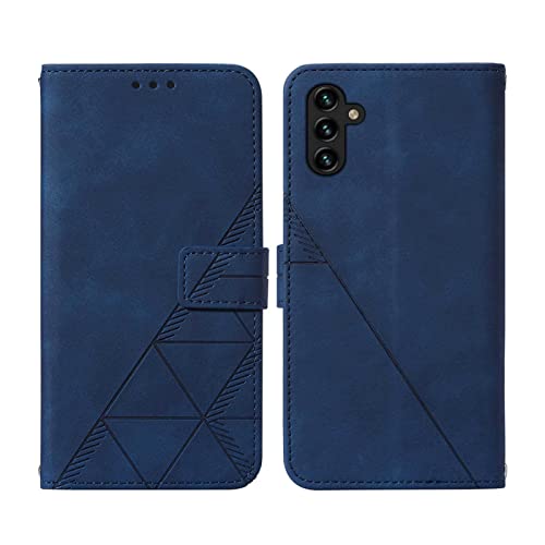 Moment Dextrad for Galaxy A14 5G Case,A14 5G Case Wallet,[Kickstand][Wrist Strap][Card Holder Slots] TPU Interior Protective,PU Leather Folio Flip Cover for Galaxy A14 5G 2023 (Blue)