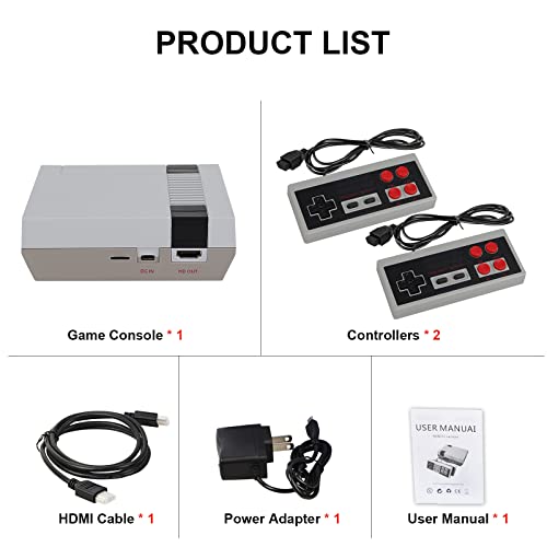 Retro Classic Game Console, 621 Different Classic Games, with TF Card, HDMI Classic Retro Game Console,Classic Game Play, Retro Game Play, Nostalgic Game Play HDMI Output