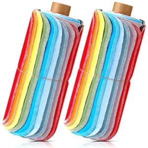 50 pcs reusable paper towels absorbent kitchen napkins 9.8 x 9.8 inch washable paperless paper towels kitchen cleaning household cleaning cloths napkins for kids (multi colors, solid style)