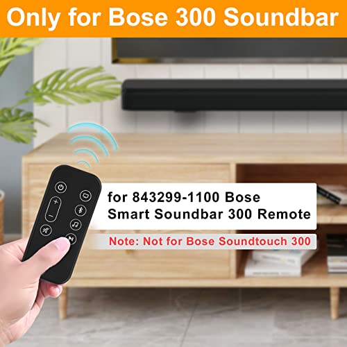 Remote Control for Bose Smart Soundbar 300 Only, 843299-1100 Remote Control Replacement, Remote Compatible with Bose 300 Soundbar Remote Control with Battery