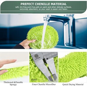 Wall Mop Wall Cleaner with 66” Long Handle, 15°Labor-Saving Elbow Baseboard Cleaner Tool, Microfiber Ceiling Dust Mop Duster Washer Cleaning Brush for Wall, Floor, Window