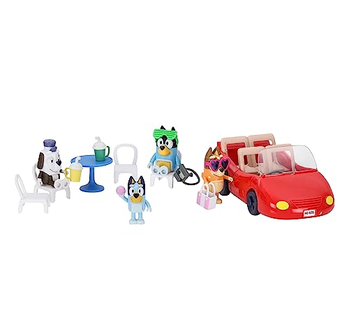 Bluey Vehicle and 4 Figure Pack, Escape Convertible with Four 2.5 Inch Figures, 9 Accessories and Sticker Sheet | Amazon Exclusive