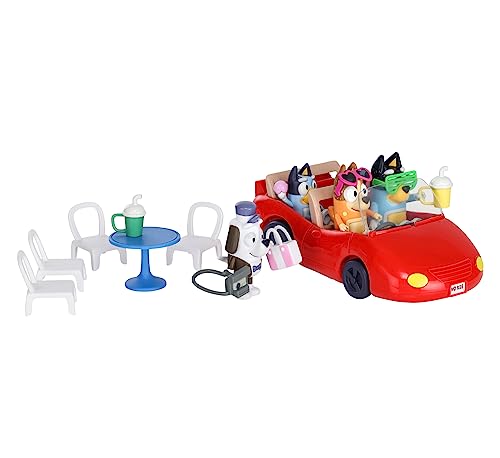 Bluey Vehicle and 4 Figure Pack, Escape Convertible with Four 2.5 Inch Figures, 9 Accessories and Sticker Sheet | Amazon Exclusive