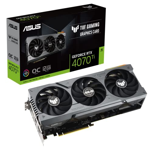 ASUS TUF Gaming NVIDIA GeForce RTX™ 4070 Ti OC Edition Gaming Graphics Card (PCIe 4.0, 12GB GDDR6X, HDMI 2.1a, DisplayPort 1.4a)