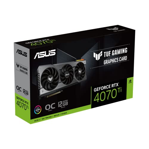 ASUS TUF Gaming NVIDIA GeForce RTX™ 4070 Ti OC Edition Gaming Graphics Card (PCIe 4.0, 12GB GDDR6X, HDMI 2.1a, DisplayPort 1.4a)