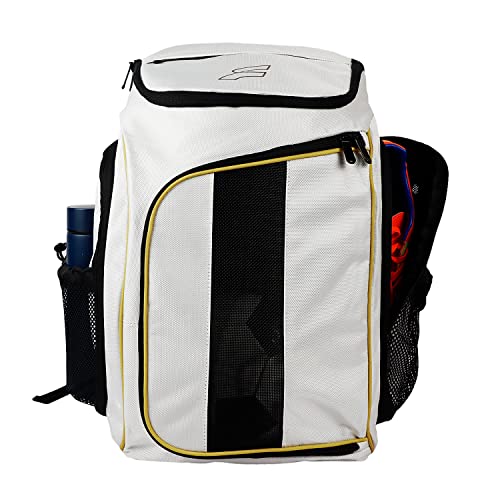 FULFUN Soccer Backpack Basketball Bags for Soccer,Basketball,Volleyball | Includes Separate Shoes and Ball Compartment (White)