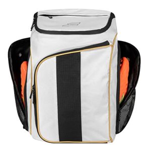 FULFUN Soccer Backpack Basketball Bags for Soccer,Basketball,Volleyball | Includes Separate Shoes and Ball Compartment (White)