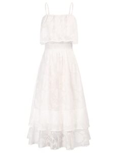 cocktail dresses for women wedding guest long floral textured party dresses summer holiday white l