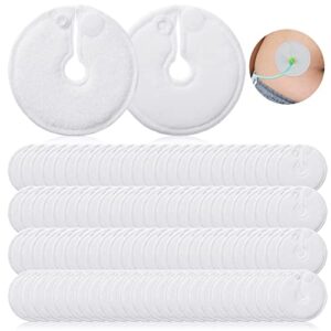 100 pieces g tube button pads feeding tube pad peritoneal feeding tube supplies abdominal g tube button covers feeding tube holder peg tube supplies soft absorbent button pads holder for nursing care