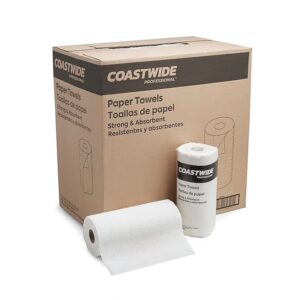 coastwide professional cw21810ct kitchen rolls paper towel 2-ply white, 85 sheets/rl, 30 rl/ct