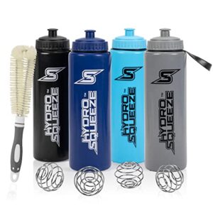 32oz quick squeeze bpa-free sports water bottles - 4 pack