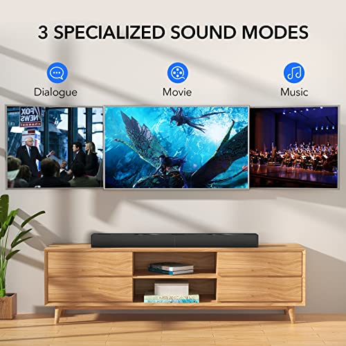 LARKSOUND Sound Bar for TV, Surround Sound System, TV Speaker Soundbar with Bluetooth/HDMI ARC/Optical/AUX/USB, 31 Inch