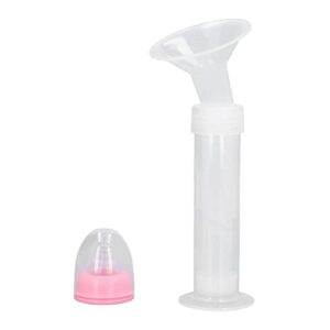 manual breast pump, small portable manual breast milk catcher baby feeding pumps portable clear scale syringe type hand breastfeeding tool hand pump for breastfeeding
