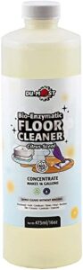 du-most enzymatic floor cleaner concentrate (1 oz makes 1 gal), no, streak, no rinsing, kids & pets safe, hard surface floors, citrus scent, 16 fl oz
