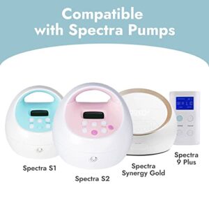 [8-Count] Papablic Duckbill Valves and Silicone Membrane Compatible with Spectra S1, S2 and 9 Plus Breastpumps, Not Original Spectra Pump Parts, BPA/DEHP Free, Blue