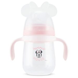 disney sippy cups for toddlers, learner sippy cups for kids with pacifier, bpa-free trainer cup with handles, leak-proof minnie mouse and mickey mouse sippy cups, perfect unisex gift for children