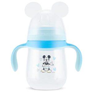disney sippy cups for toddlers, learner sippy cups for kids with pacifier, bpa-free trainer cup with handles, leak-proof minnie mouse and mickey mouse sippy cups, perfect unisex gift for children