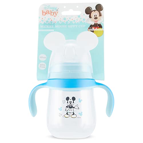 Disney Sippy Cups for Toddlers, Learner Sippy Cups for Kids with Pacifier, BPA-Free Trainer Cup with Handles, Leak-Proof Minnie Mouse and Mickey Mouse Sippy Cups, Perfect Unisex Gift for Children