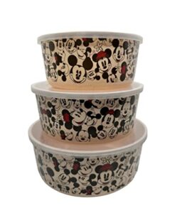 disney mickey bamboo storage container set of 3 mickey mouse minnie mouse