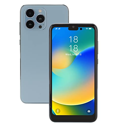 I14pro Cellphone, 6.1in 1440X3200 HD Screen, 4GB RAM 32GB ROM, 6800mAh Battery, with Face Recognition Function, 16MP Rear 8MP Front, Unlocked Smartphone for Android 11.0(USA)