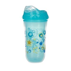 nuby no-spill insulated cool sipper- aqua, 1 pack, 9oz/ 270 ml