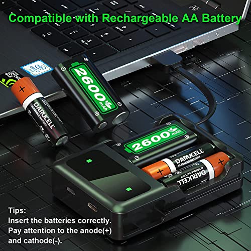 SWANPOW Fast Charging 2x2600mAh Controller Battery Pack with Charger Station for Xbox One/Xbox Series X/Xbox Series S/Xbox One X|S High Capacity Rechargeable Battery Pack for Xbox Accessories