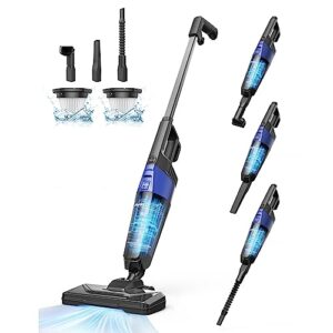 aspiron stick vacuum cleaner, small vacuum cleaner with 20kpa powerful suction & 0.88qt dust cup and 32ft power cord, 5-in-1 handheld lightweight bagless vacuum cleaner carpet and floor for pet