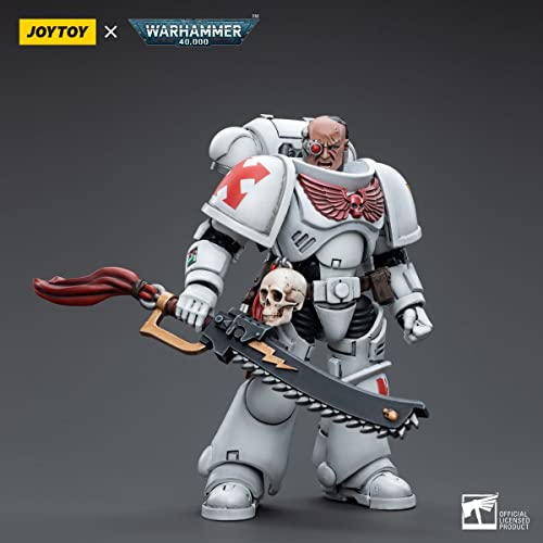 JoyToy 1/18 Warhammer 40,000 White Scars Squad Assault lntercessor Brother Batjargal Soldier Figiure