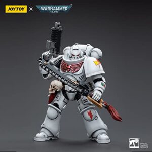 JoyToy 1/18 Warhammer 40,000 White Scars Squad Assault lntercessor Brother Batjargal Soldier Figiure