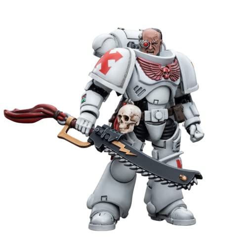 JoyToy 1/18 Warhammer 40,000 White Scars Squad Assault lntercessor Brother Batjargal Soldier Figiure