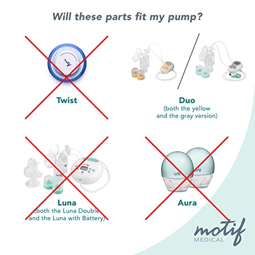 Motif Medical, Duo Breast Shields Flanges, Replacement Parts for Duo Breast Pump - 19mm