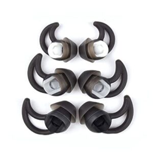 3 pairs s/m/l replacement silicone in ear earbud tips set earphone for bo-se qc20 qc20i soundsport sie2i ie2 ie3 black