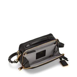 TUMI Voyageur Mari Crossbody - Luxe Leather Crossbody Purse - Phone Crossbody Bag - Black Leather & Gold Hardware