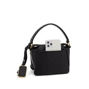 TUMI Voyageur Belle Micro Crossbody - Luxe Leather Crossbody for Women - Purse Crossbody - Black Leather & Gold Hardware