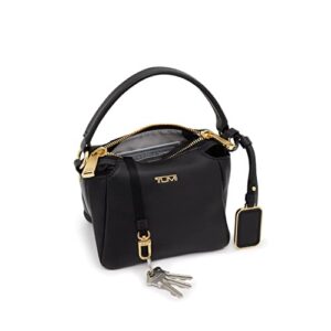 TUMI Voyageur Belle Micro Crossbody - Luxe Leather Crossbody for Women - Purse Crossbody - Black Leather & Gold Hardware