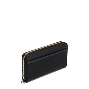 TUMI Voyageur Zip-Around Continental - Premium Continental Wallet - Stain & Water Resistant - Black & Gold Hardware