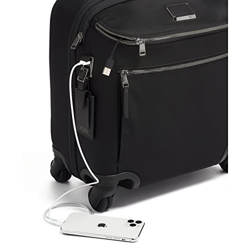 TUMI Voyageur Oxford Compact Carry On Suitcase - Luggage for Women & Men with Wheels - Black & With Gunmetal Hardware