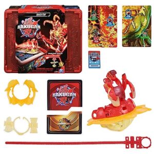 bakugan baku-tin with special attack mantid, customizable, spinning action figure and toy storage, kids toys for boys and girls 6 and up