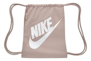 nike heritage drawstring gym sack (pink oxford/pink oxford/white, one size)