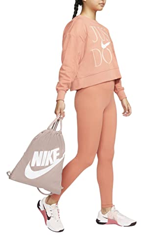 Nike Heritage Drawstring Gym Sack (Pink Oxford/Pink Oxford/White, One Size)