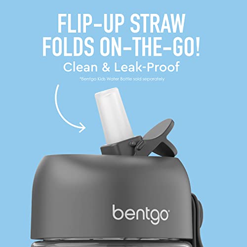 Bentgo® Kids Water Bottle Replacement Straws - 2-Pack of Reusable, Leak-Proof, & BPA-Free, Safe-Sip Straws & Valves for Bentgo Water Bottles (BGKDCP)