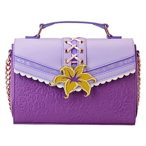 Loungefly Disney Tangled Rapunzel Cosplay Magic Flower Crossbody Womens Bag Purse