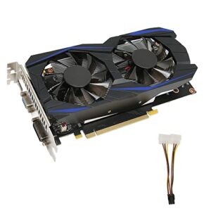 PUSOKEI GTX550Ti Graphics Card, 6GB 192BIT GDDR5 PCI E 2.0 Gaming Graphics Card, Support DirectX11, 3D Stereo Display, Dual Fan HD MI VGA DVI Graphics Card for Gaming PC