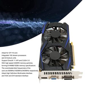 PUSOKEI GTX550Ti Graphics Card, 6GB 192BIT GDDR5 PCI E 2.0 Gaming Graphics Card, Support DirectX11, 3D Stereo Display, Dual Fan HD MI VGA DVI Graphics Card for Gaming PC