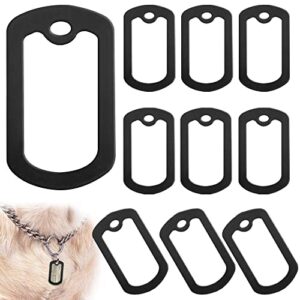 25 pack dog tag silicone silencer,danzix silicone rubber id tag protector silicone black tags to reduce noise,52 * 31 mm/2.04 * 1.22 inches